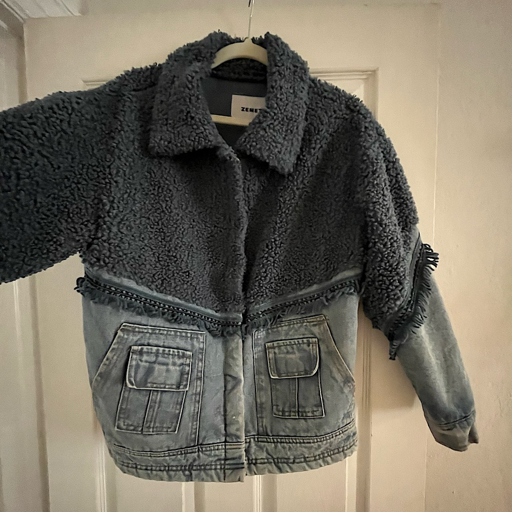 Zemeta Denim Fringe Jacket